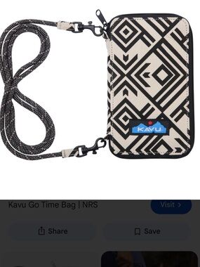 Kavu Black & Cream Geometric Crossbody Phone Case